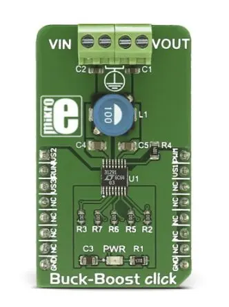 Produktfoto 1 von MikroElektronika LTC3129-1 Entwicklungskit, Buck & Boost Click Aufwärtswandler