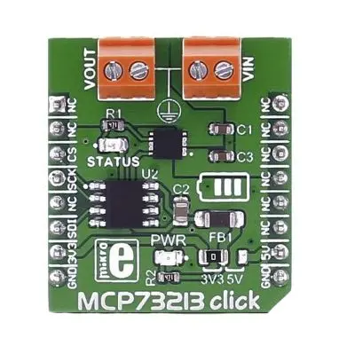 Produktfoto 1 von MikroElektronika Entwicklungsbausatz Spannungsregler, MCP73213 Click