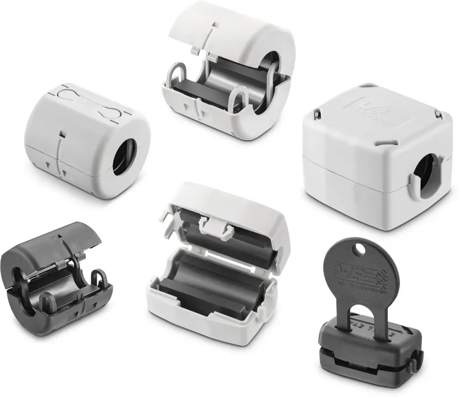 Produktfoto 1 von Würth Elektronik STAR-TEC Ferrithülse mit Schlüssel zu öffnen, Typ Ferrit rastend 39 mm, Nickel-Zink 35 mm, 140 Ω @