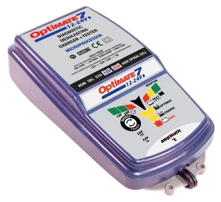 Produktfoto 1 von TecMate Optimate 7 TM-260 Akkuladegerät, 12V, 24 V Bleiakku/10 A 24 V, 12 V Automobilindustrie