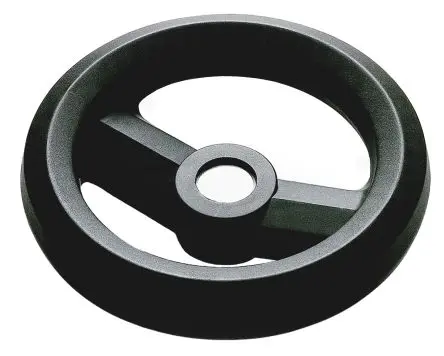 Produktfoto 1 von RS PRO Speichen Handrad, Rad ø 160 mm, 12 mm, 25.5 mm Gebohrte Nabe, Rad Mat. Glasfaserverstärktes Technopolymer,