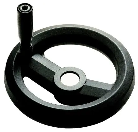 Produktfoto 1 von RS PRO Speichen Handrad, Rad ø 160 mm, 16 mm, 25.5 mm Gebohrte Nabe, Rad Mat. Glasfaserverstärktes Technopolymer,