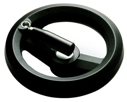Produktfoto 1 von RS PRO Speichen Handrad, Rad ø 100 mm, 10 mm, 17 mm Gebohrte Nabe, Rad Mat. Glasfaserverstärktes Technopolymer, Schwarz
