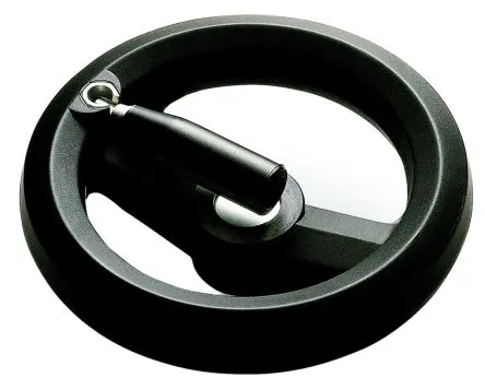RS PRO Speichen Handrad, Rad ø 126 mm, 12 mm, 22 mm Gebohrte Nabe, Rad Mat. Glasfaserverstärktes Technopolymer, Schwarz