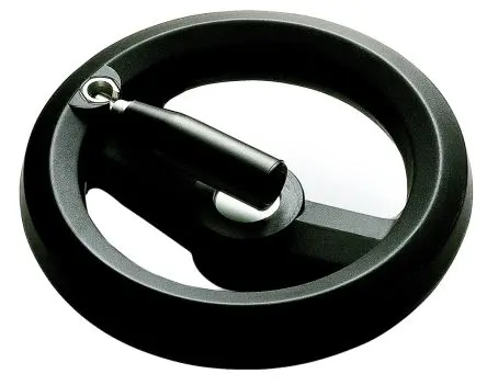 Produktfoto 1 von RS PRO Speichen Handrad, Rad ø 160 mm, 10 mm, 25.5 mm Gebohrte Nabe, Rad Mat. Glasfaserverstärktes Technopolymer,