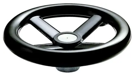Produktfoto 1 von RS PRO Speichen Handrad, Rad ø 160 mm, 32 mm, 21 mm Gebohrte Nabe, Schwarz