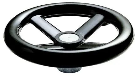 Produktfoto 1 von RS PRO Speichen Handrad, Rad ø 200 mm, 40 mm, 25 mm Gebohrte Nabe, Schwarz