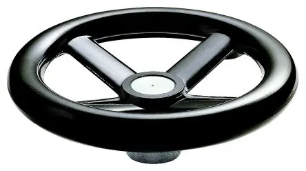Produktfoto 1 von RS PRO Speichen Handrad, Rad ø 300 mm, 52 mm, 30 mm Gebohrte Nabe, Schwarz
