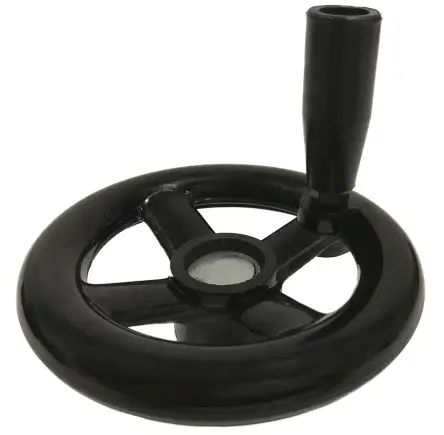 Produktfoto 1 von RS PRO Speichen Handrad, Rad ø 140 mm, 28 mm, 17 mm, Schwarz