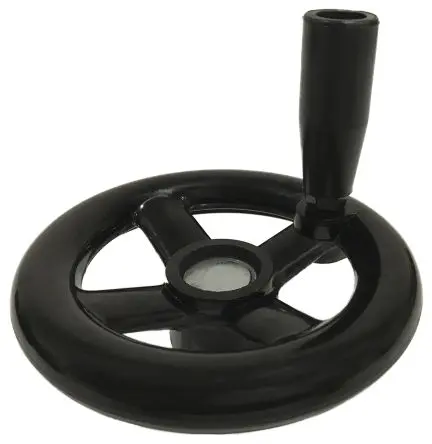 Produktfoto 1 von RS PRO Speichen Handrad, Rad ø 160 mm, 32 mm, 21 mm, Schwarz