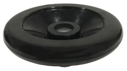 Produktfoto 1 von RS PRO Handrad, Rad ø 200 mm, 40 mm, 21 mm Gebohrte Nabe, Rad Mat. Phenoplast, Schwarz