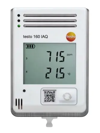 Produktfoto 1 von Testo 160 IAQ Datenloggerfunktion LCD Luftqualitätsmessgerät 50 °C, CO2 bis 5000 ppm, bis 50 °C, Batterie-betrieben /