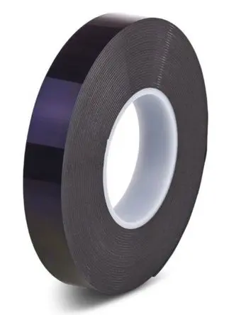 Produktfoto 1 von Hi-Bond HPS 120B Hi-PORSEAL HPS120B Polyethylen Schaumstoff Klebeband, Schwarz, Stärke 1.2 mm, 6mm x 33 m