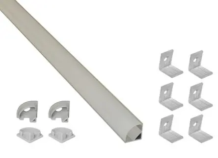 Produktfoto 1 von PowerLED LED-Leiste, Profil & Streuscheibe EXT, für Voutenbeleuchtung, Regalbeleuchtung, Sockelleistenbeleuchtung,