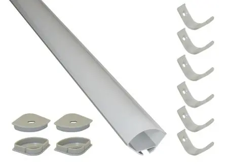 Produktfoto 1 von PowerLED LED-Leiste, Profil & Streuscheibe EXT, für Voutenbeleuchtung, Regalbeleuchtung, Sockelleistenbeleuchtung,