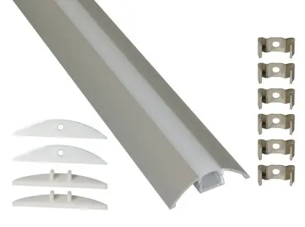 Produktfoto 1 von PowerLED LED-Leiste, Profil & Streuscheibe EXT, für Voutenbeleuchtung, Regalbeleuchtung, Sockelleistenbeleuchtung,