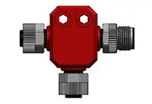 Produktfoto 1 von Brad from Molex, T Rundsteckverbinder Adapter 4 M12, IP40 Stecker 4 M12 Buchse