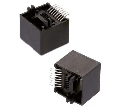 Produktfoto 1 von Wurth Elektronik 634008 Buchse Cat3 RJ45-Steckverbinder, 1-Port 8-polig Messing vernickelt Oberfläche Vertikal