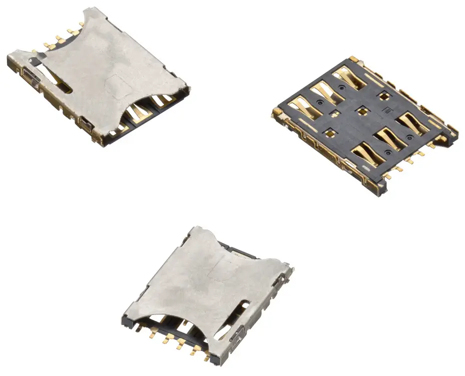 Produktfoto 1 von Wurth Elektronik WR-CRD Nano SIM Card Connector Nano-SIM, Gerade Steckverbinder für Speicherkarten Buchse, 7-polig /