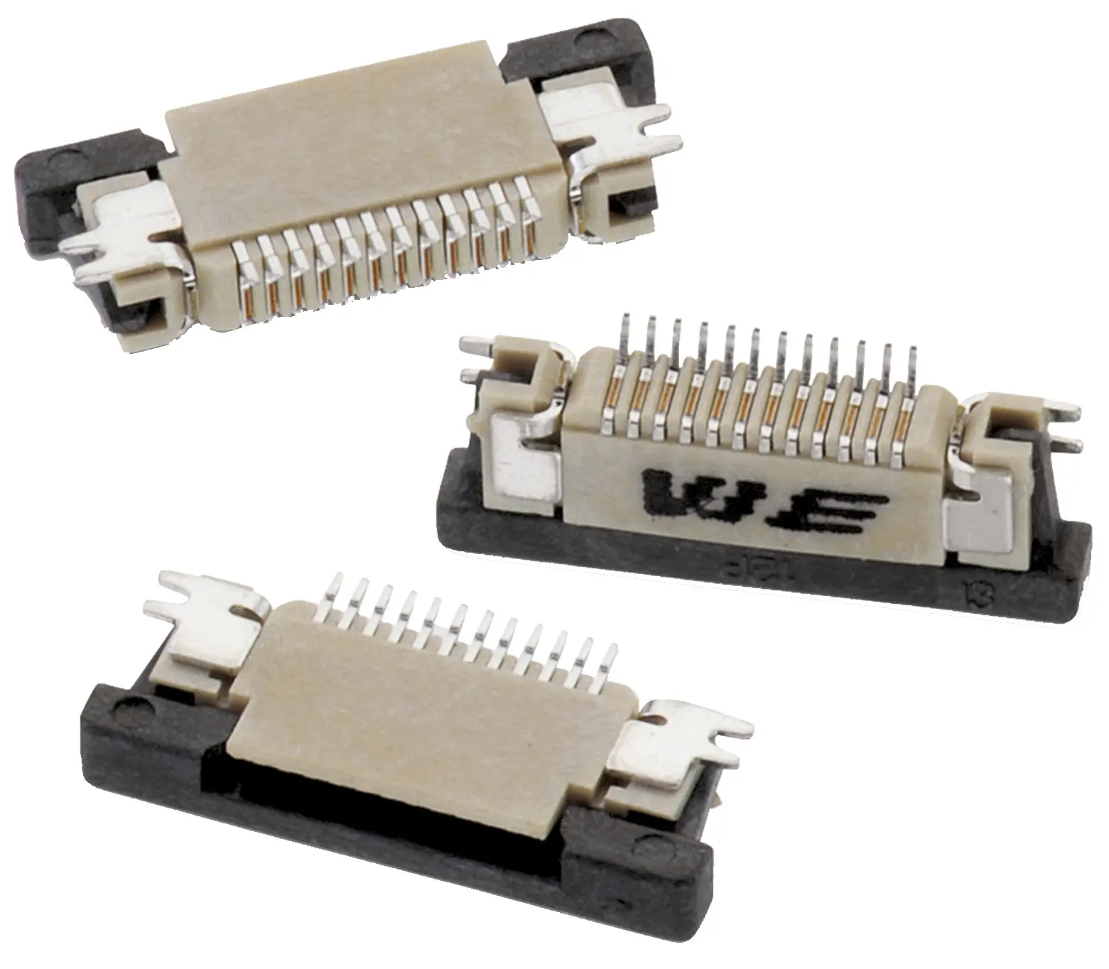 Produktfoto 1 von Wurth Elektronik 687 ZIF, Oberfläche Horizontal FPC-Steckverbinder, 45-polig Stecker / 1-reihig, Raster 0.5 mm, SMD