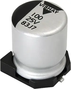 Vishay 183 CPHT, Oberfläche Hybrid Polymerkondensator 220 μF ±20 % / 25V dc, Ø 8 mm, -55 °C → 125 °C