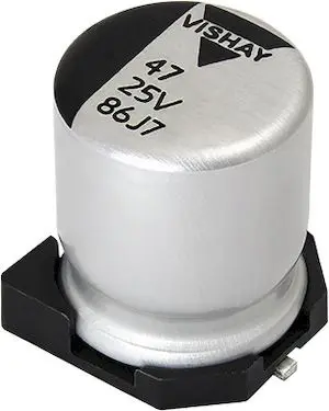 Vishay 186 CPNT, Oberfläche Polymerkondensator 100 μF ±20 % / 16V dc, Ø 6.3 mm, -55 °C → 125 °C