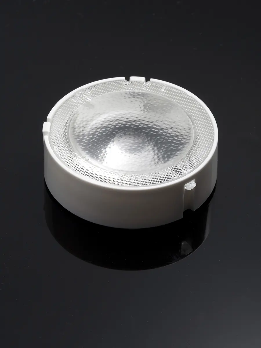 Produktfoto 1 von Ledil Ronda Linse LED-Halter Satz Rund aus PMMA 57°, Ø 53.9mm x 16.6mm