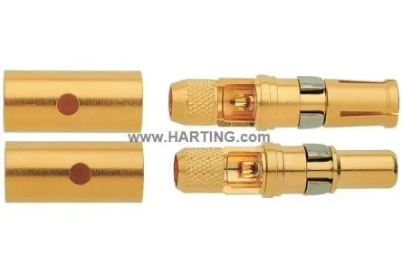 Produktfoto 1 von HARTING D-Sub Kontakt für robusten Stromversorgungsstecker Stecker 1.5A Crimpkontakt Stromversorgungssteckverbinder in