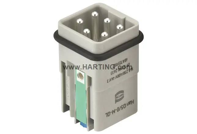 Produktfoto 1 von HARTING Han Q Industrie-Steckverbinder Kontakteinsatz, 5-polig 16A Stecker, Schnellverriegelung