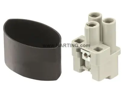 Produktfoto 1 von HARTING 0912 Industrie-Steckverbinder Kontakteinsatz Buchse, 2-polig 40A, Kabel, Steckverbindereinsatz