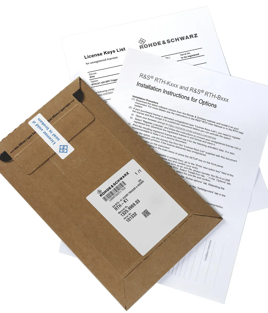 Produktfoto 1 von Rohde & Schwarz Oszilloskop-Software, Bandbreiten-Upgrade-Software für RTC3000 Oszilloskop