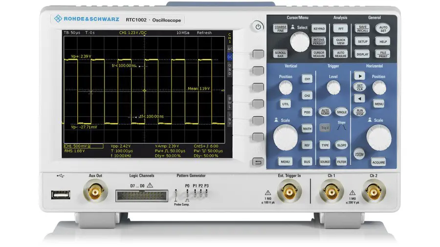 Produktfoto 1 von Rohde & Schwarz RTC1000 RTC1002 Mixed-Signal Tisch Oszilloskop 2-Kanal Analog / 8 Digital 300MHz CAN, IIC, LIN, RS232,