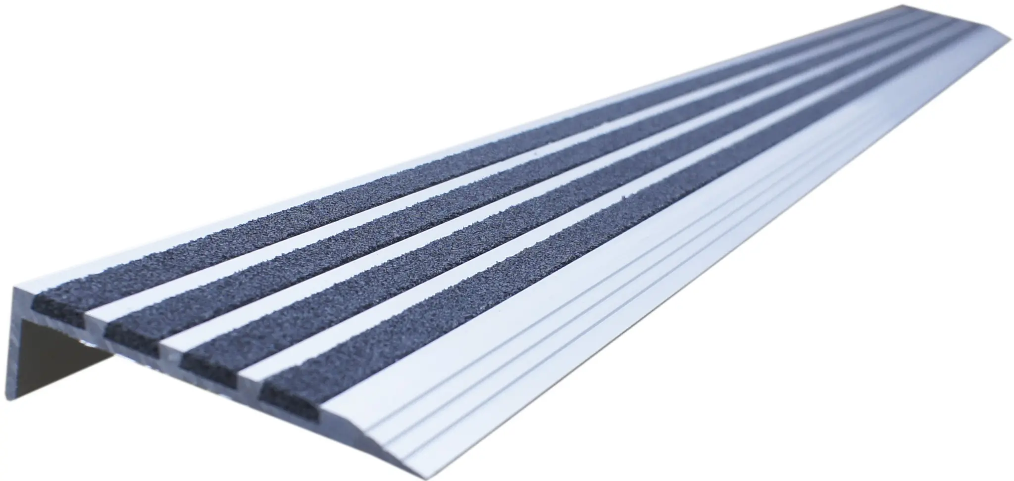 Produktfoto 1 von RS PRO Aluminium, Quarzsand Kantenschutz Treppenkante Schwarz, Stärke 5mm L 900mm, B 76mm