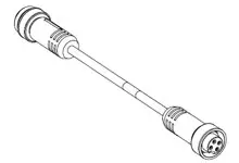 Produktfoto 1 von Molex 130010, 4-polig Sensor-Betätigungselementkabel, 7/8 Zoll Rund, Gerade Buchse 4 / Gerade Stecker, Länge 1 m