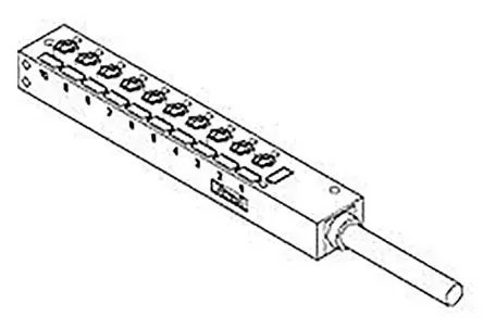 Produktfoto 1 von Molex 120247 Sensor-Box 10 Anschlüsse, Pigtail, 10 m
