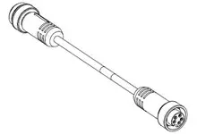 Produktfoto 1 von Molex 130010, 4-polig Sensor-Betätigungselementkabel, 7/8 Zoll Rund, Gerade Stecker 4 / Gerade Buchse, Länge 8 m