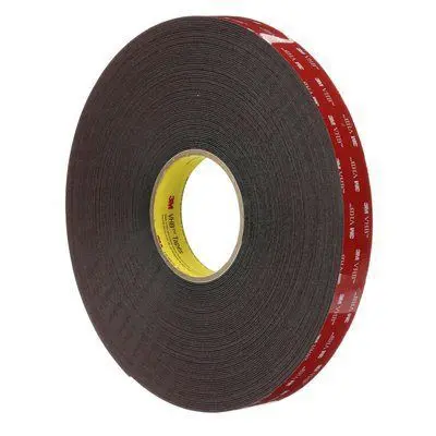 Produktfoto 1 von 3M 5952F VHB Acrylschaum Schaumstoff Klebeband doppelseitig, Schwarz, Stärke 1.1 mm, 19mm x 33 m, 49N/cm