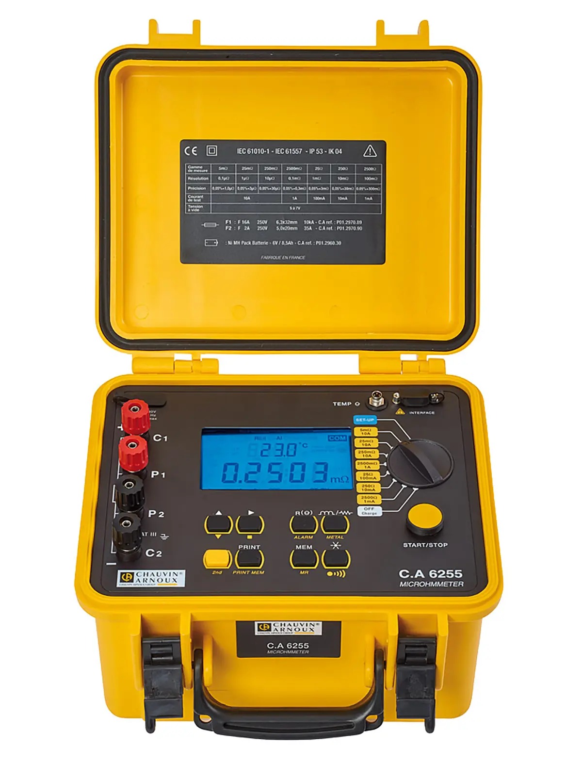 Produktfoto 1 von Chauvin Arnoux Tragbares Gerät, 4-Draht Ohmmeter 100 nΩ
