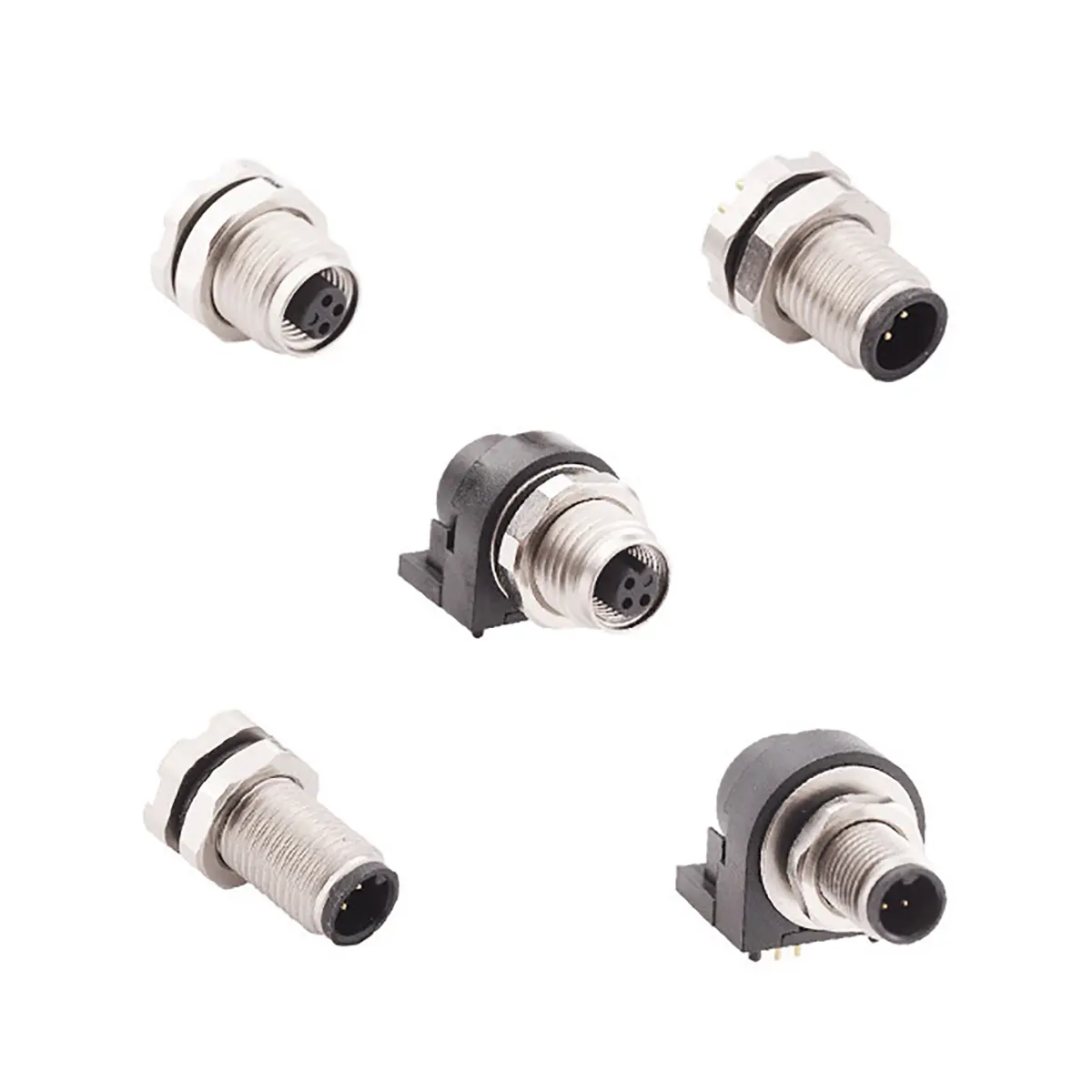 Produktfoto 1 von Norcomp M5 M5 Rundsteckverbinder Stecker 2-polig Stecker 1A Panel IP40, IP68