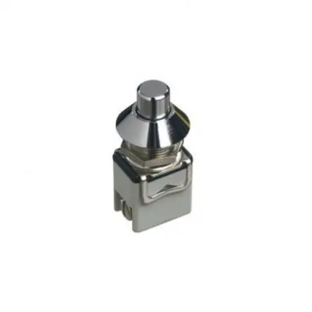 Produktfoto 1 von APEM 1200M Druckschalter Tastend Panel Ø 6.4 x 7.2 mm, SPST / 4A, 8 A 24 V dc 250 V ac