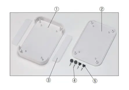 Produktfoto 1 von Takachi PF ABS Gehäuse Grau Außenmaß 125 x 125 x 40mm IP 40