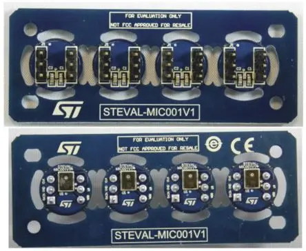 Produktfoto 1 von STMicroelectronics MP34DT05-A, STEVAL-MIC001V1 Mikrofon-Coupon-Board basierend auf dem MP34DT05-A Digital MEMS,
