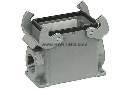 Produktfoto 1 von HARTING Han A Kappe für robusten Stromversorgungsstecker 2 Hebel 2, Oberfläche 32A Sockel, IP65