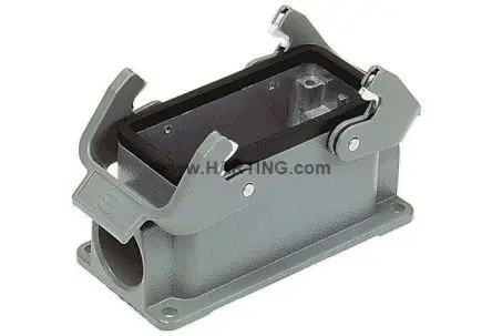 Produktfoto 1 von HARTING Han B Gehäuse für robusten Stromversorgungsstecker 2 Hebel 2, Oberfläche 24B Sockel, IP65