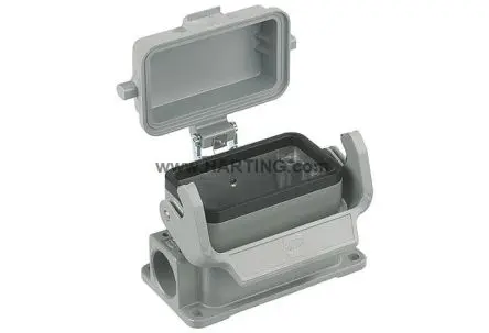 Produktfoto 1 von HARTING Han B Gehäuse für robusten Stromversorgungsstecker 1 Hebel 1, Oberfläche 24B Kunststoffabdeckung, IP65