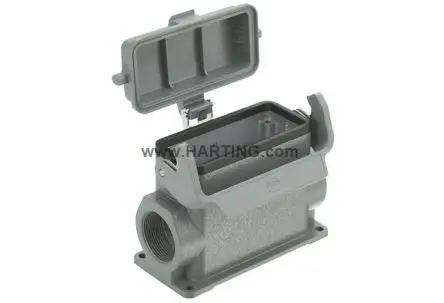Produktfoto 1 von HARTING Han B Gehäuse für robusten Stromversorgungsstecker 1 Hebel 1, Oberfläche 16B Kunststoffabdeckung, IP65, IP66,