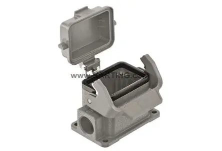 Produktfoto 1 von HARTING Han B Gehäuse für robusten Stromversorgungsstecker 1 Hebel 1, Oberfläche 6B Sockel, IP65