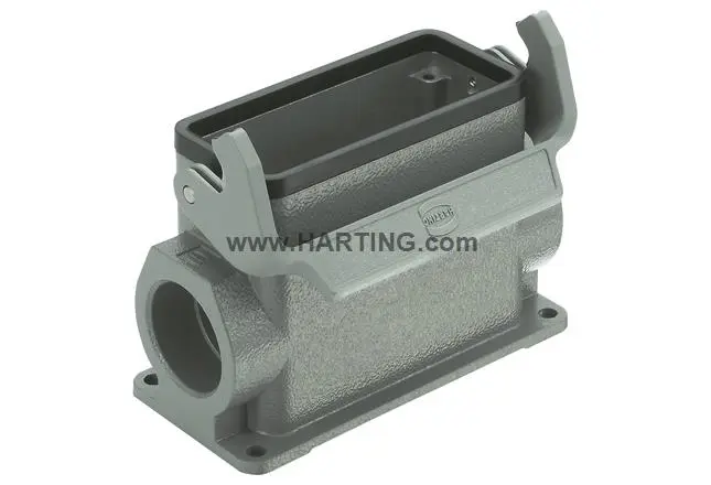 Produktfoto 1 von HARTING Han B Gehäuse für robusten Stromversorgungsstecker 1 Hebel 1, SMD 24B Sockel, IP65