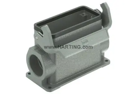 Produktfoto 1 von HARTING Han B Gehäuse für robusten Stromversorgungsstecker 1 Hebel 1, Oberfläche 24B Sockel, IP65