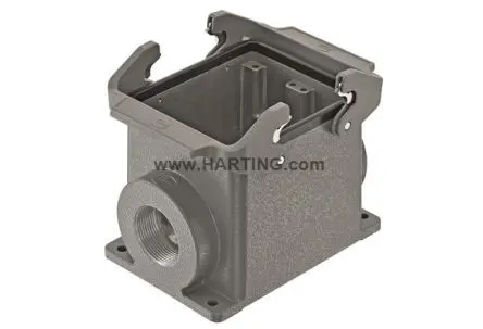 Produktfoto 1 von HARTING Han B Gehäuse für robusten Stromversorgungsstecker 2 Hebel 2, Oberfläche 32B Sockel, IP65